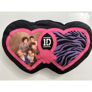 One Direction double heart  Throw Pillow 2012 20" x 12" EUC